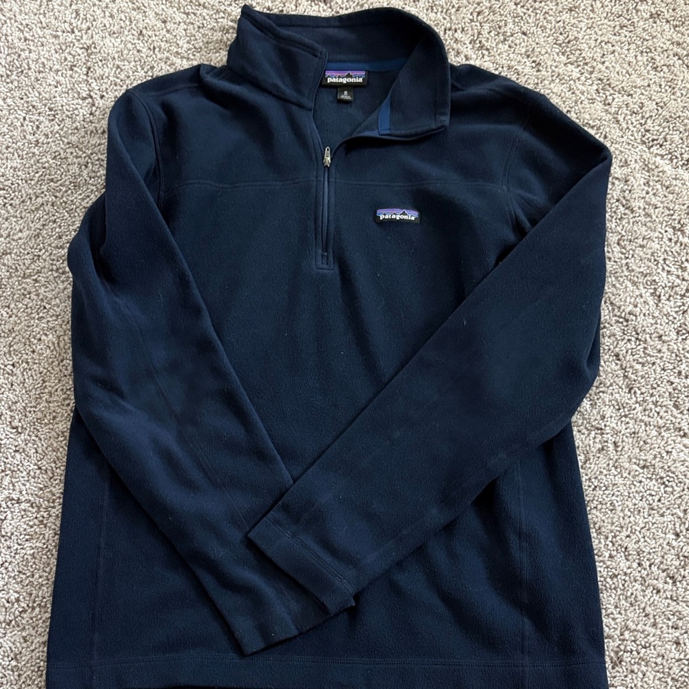 Patagonia Navy Quarter-Zip Fleece Pullover